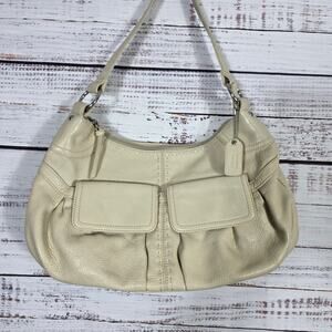 VTG Genuine Leather Laura Ashley Should Bag in Cream